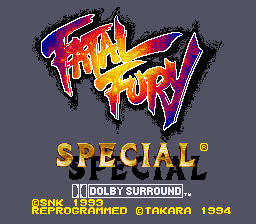 Fatal Fury Special (USA) Title Screen